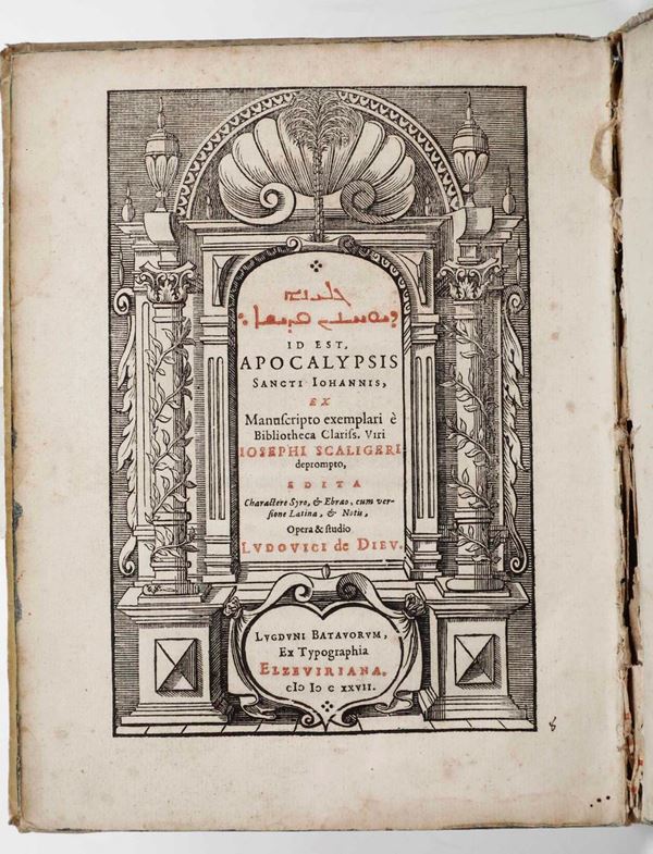 Apocalisse. Lugduni batavorum, ex typographia elzeviriana, 1627