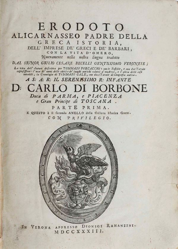 Delle imprese dei greci e dei barbari, in Verona, appresso Dionigi Ramanzini, 1733