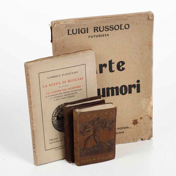 L’arte dei rumori. Edizioni futuriste di poesia. Milano, 1916.