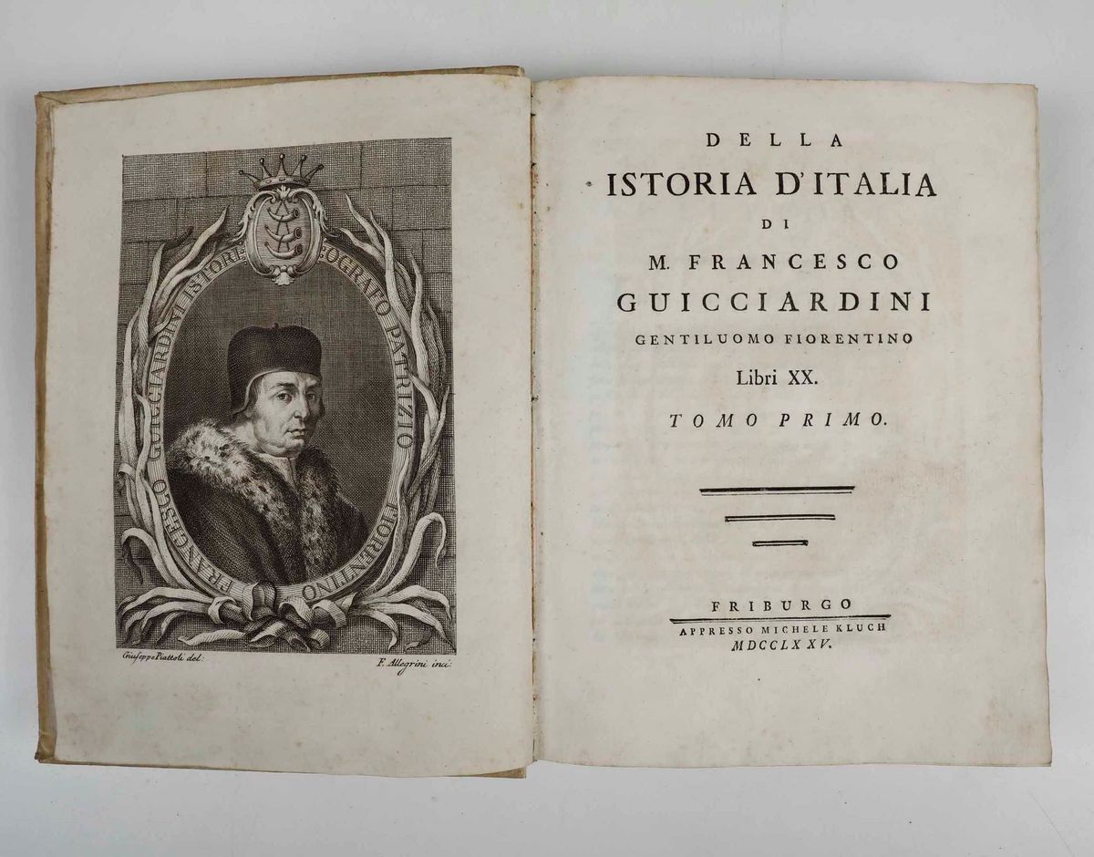Guicciardini Francesco - Della Istoria D’italia, Friburgo, Appresso Michele Kluch, 1775-1776