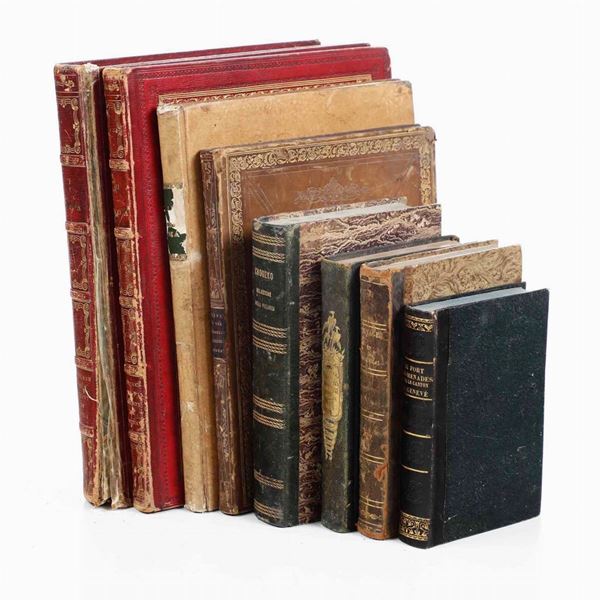 Otto volumi figurati di carattere geografico e viaggi. Secolo XIX.