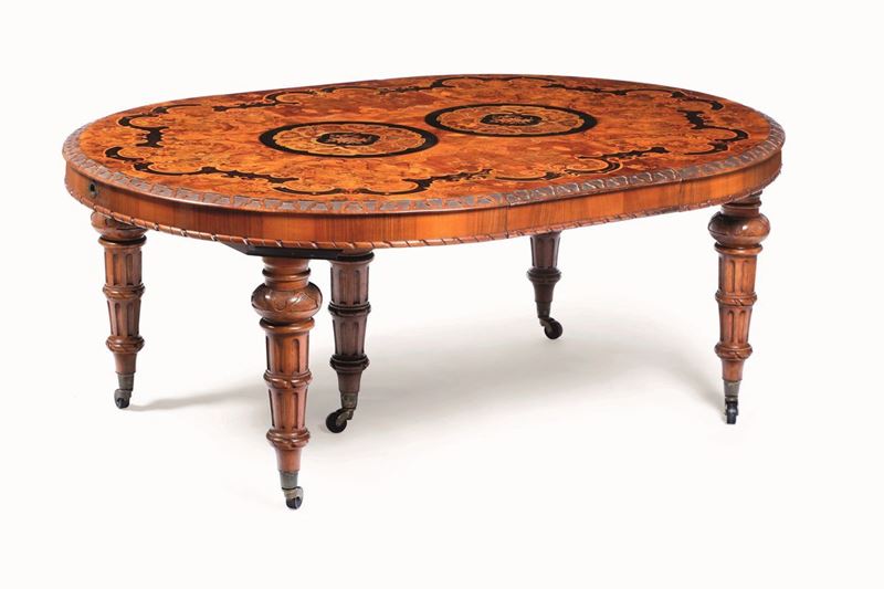 Grande tavolo allungabile. Inghilterra, XIX-XX secolo  - Asta Dimore Italiane - Cambi Casa d'Aste