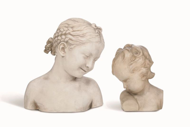 Due busti in biscuit. XX secolo  - Asta Dimore Italiane - Cambi Casa d'Aste