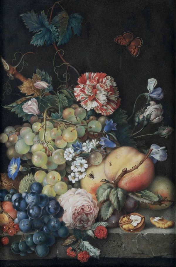 Jan Frans van Dael - Natura morta con fiori e frutti