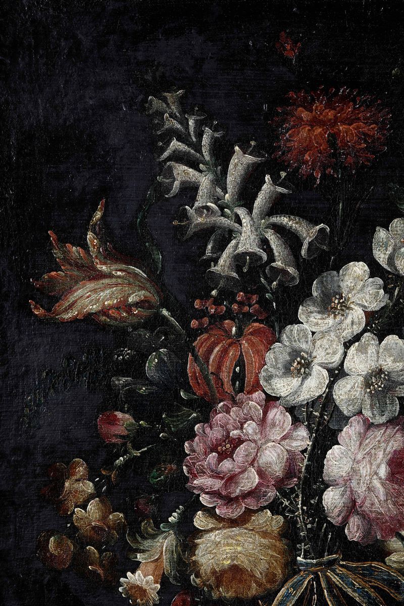Scuola del XVIII-XIX Secolo Natura Morta con Vaso di Fiori