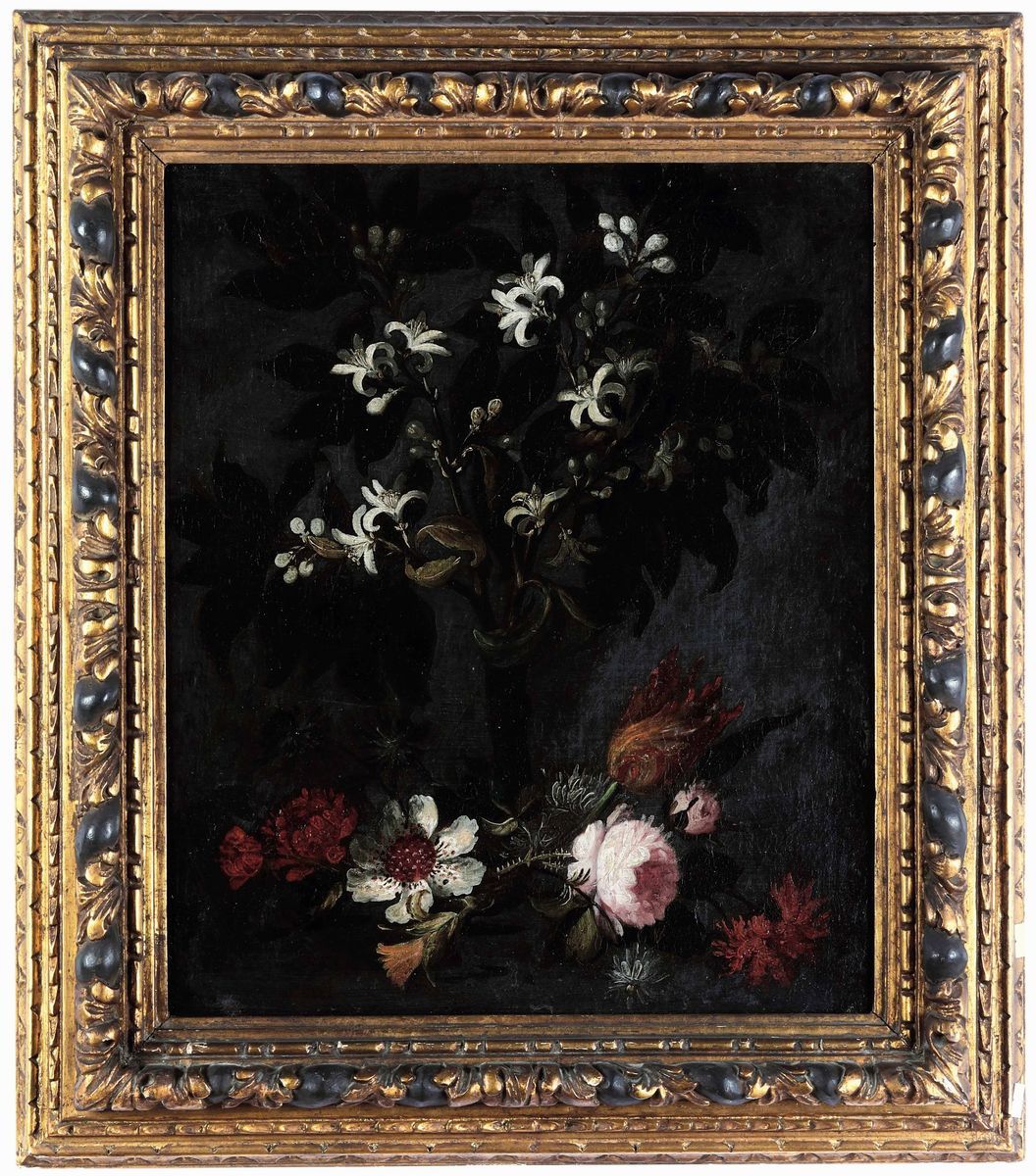 Scuola del XVIII-XIX Secolo Natura Morta con Vaso di Fiori