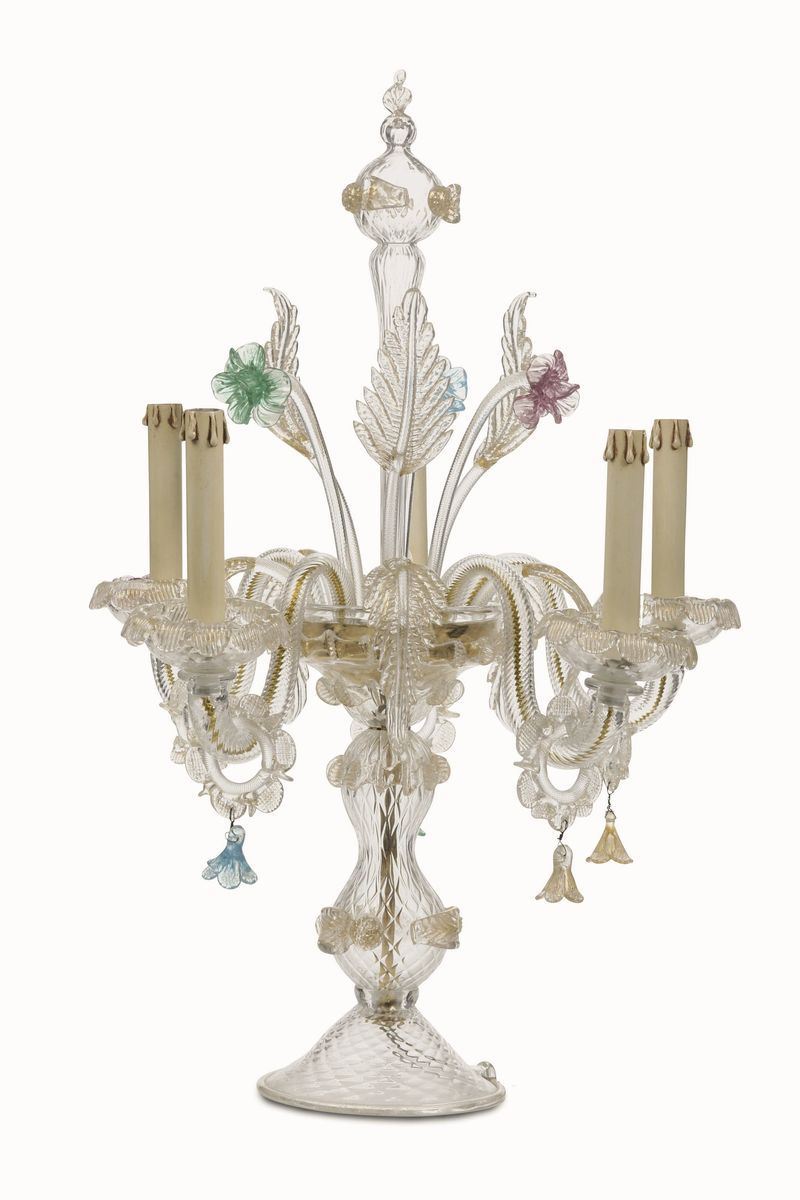 Girandolle in vetro di Murano, XX secolo  - Auction Italian Mansions - Cambi Casa d'Aste