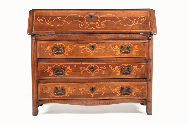 Ribalta intarsiata. Piemonte, XIX secolo  - Asta Dimore Italiane - Cambi Casa d'Aste