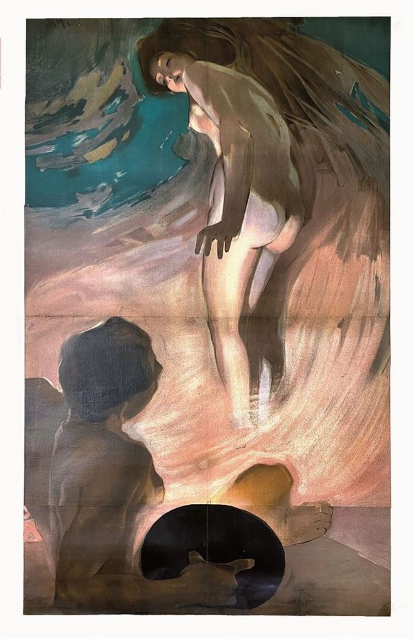 Leopoldo Metlicovitz (attribuito) - Disegno preparatorio per manifesto