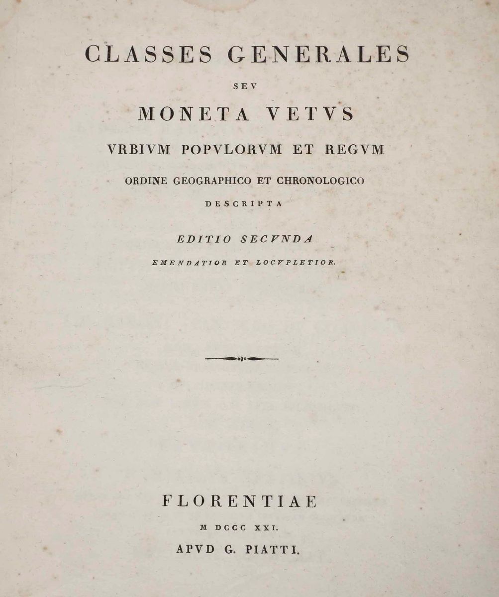 Francesco Daniele - Monete Antiche di Capua... in Napoli, nella Stamperia Simoniana, 1802.