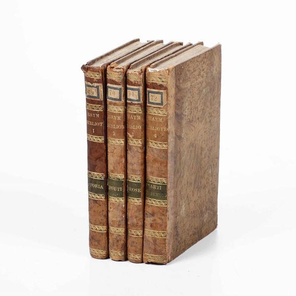 Biblioteca italiana ossia notizia de’ libri rari italiani...Milano, Presso Giovanni Silvestri, 1803  [..]