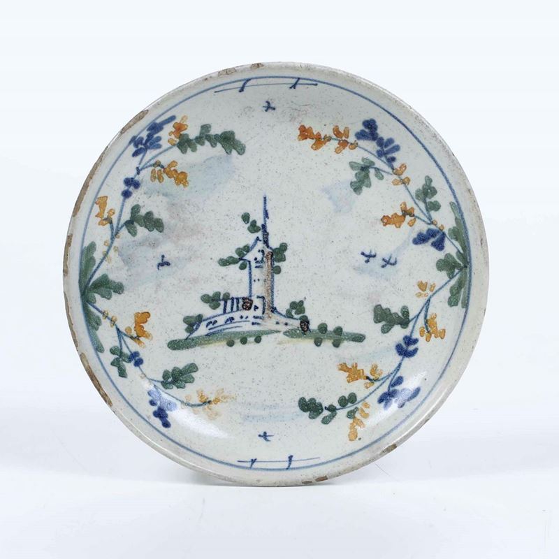 Piattino Pavia, XVIII secolo  - Auction Ceramics and Glass | Timed Auction - Cambi Casa d'Aste