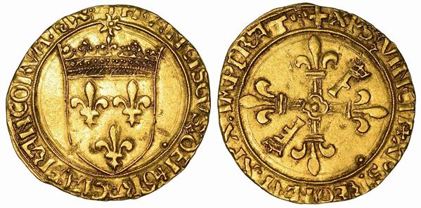 FRANCIA. FRANCOIS I, 1515-1547. Ecu d’or au soleil.