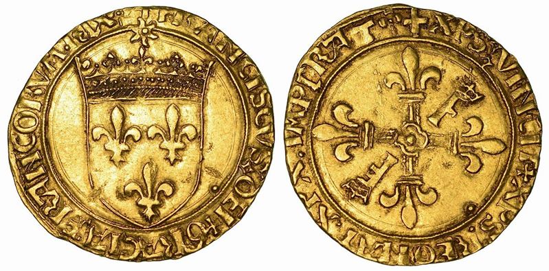FRANCIA. FRANCOIS I, 1515-1547. Ecu d’or au soleil.  - Auction Numismatics - Cambi Casa d'Aste