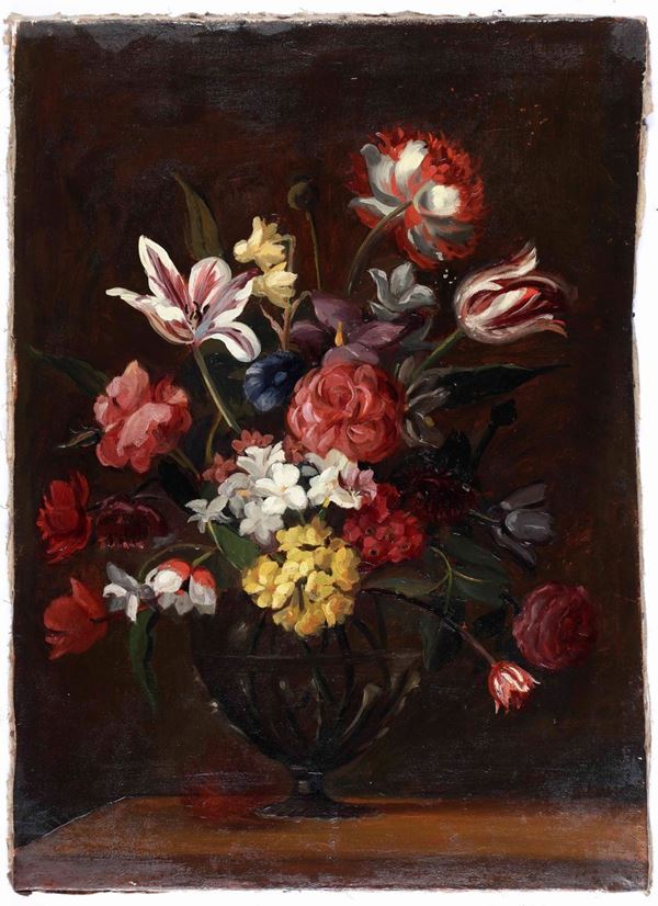 Artista del XIX secolo Vaso di fiori