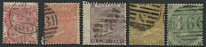 1862/1864, Great Britain, wmk Large Garter or Emblems.  - Auction Philately - Cambi Casa d'Aste