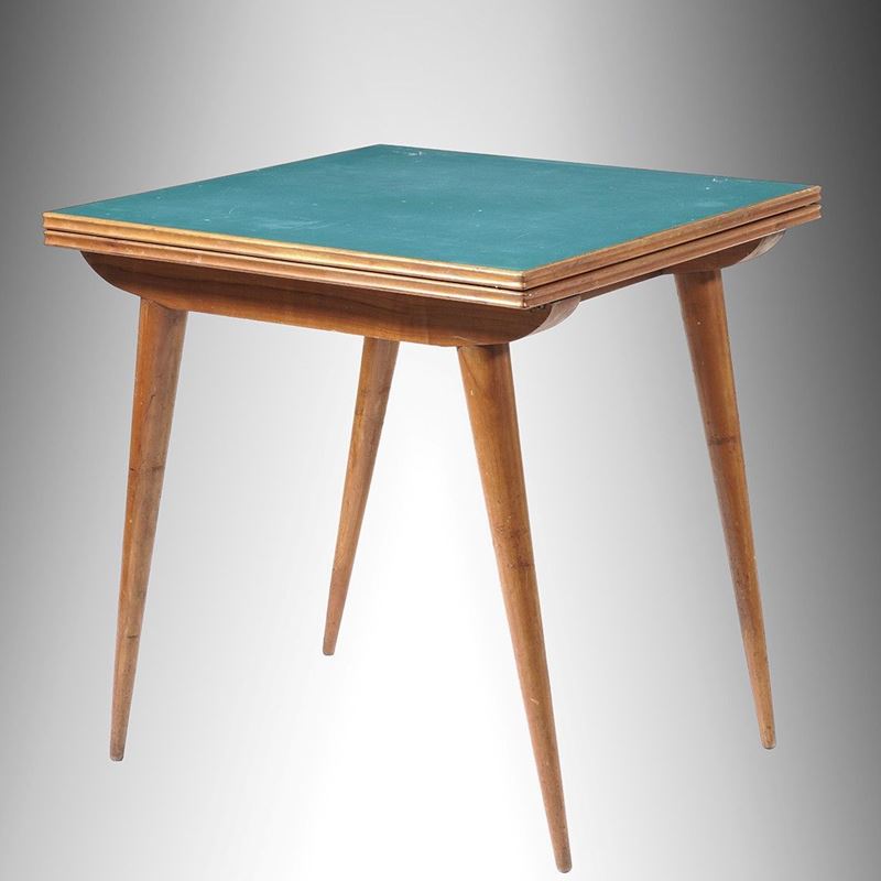 Tavolo da gioco con piano a libro, XX secolo  - Asta Antiquariato Febbraio | Cambi Time - Cambi Casa d'Aste