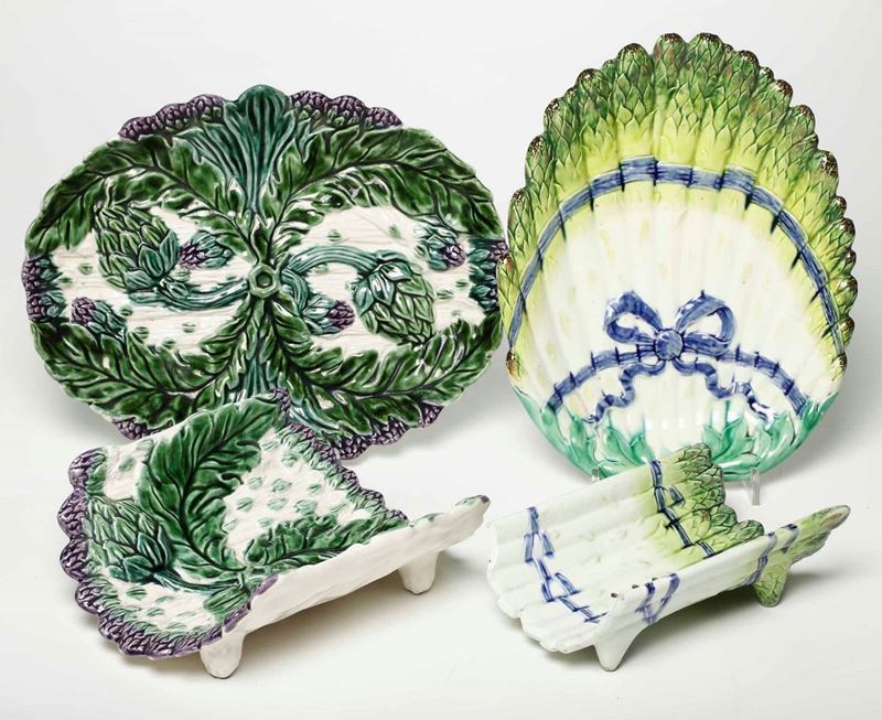 Due présentoir con sgocciolatoi per asparagi Francia, inizio del XX secolo  - Auction The Asparagus Season | Cambi Time - Cambi Casa d'Aste