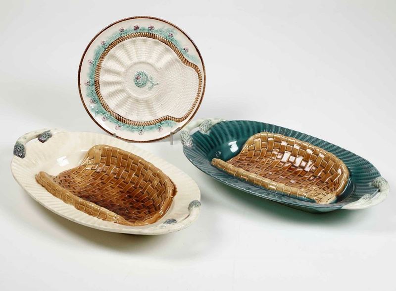 Coppia di présentoir per asparagi Francia, XX secolo  - Auction Ceramics and Glass | Timed Auction - Cambi Casa d'Aste