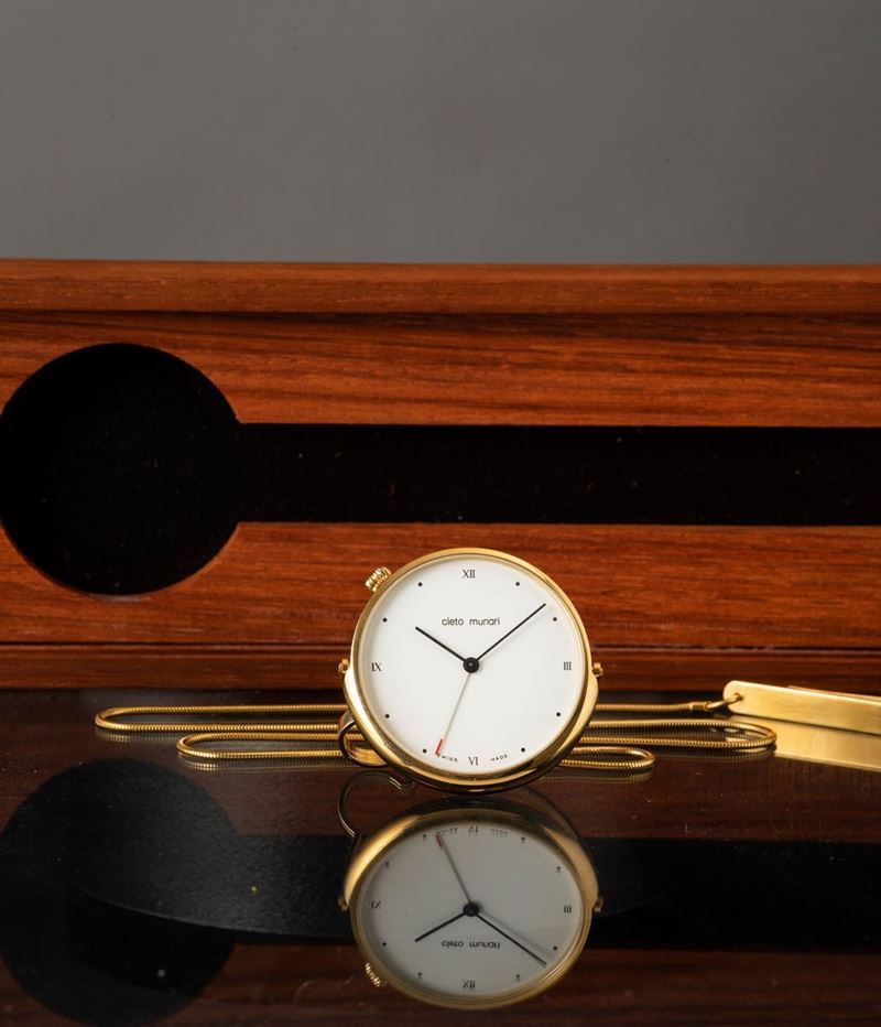 CLETO MUNARI - Orologio da tasca laminato al quarzo  - Auction For Men | Cambi Time - Cambi Casa d'Aste