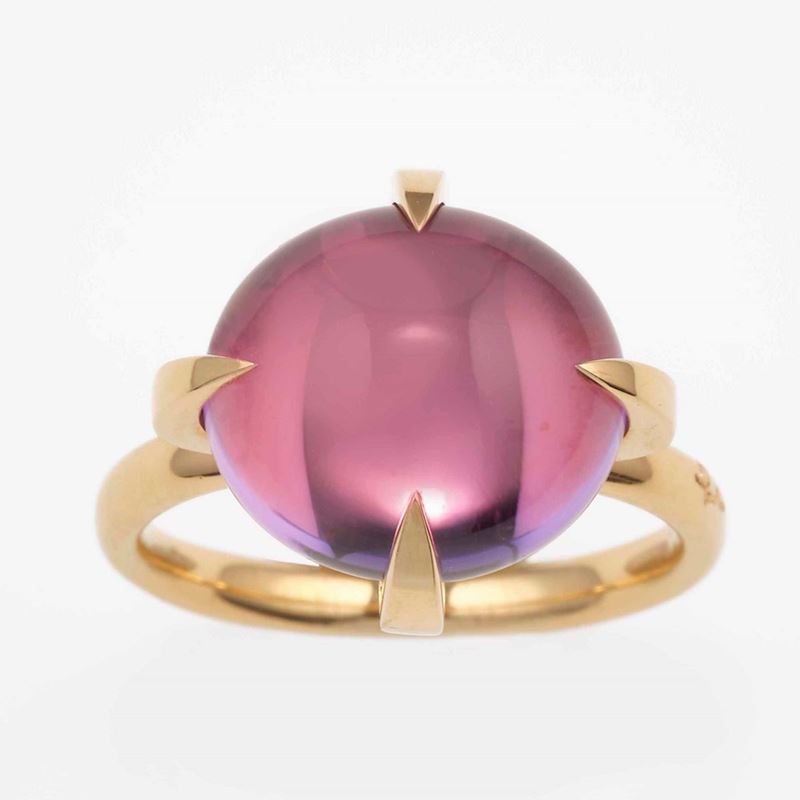 Amethyst and gold ring. Signed Pomellato. Fitted case  - Auction Fine and Coral Jewels - Cambi Casa d'Aste