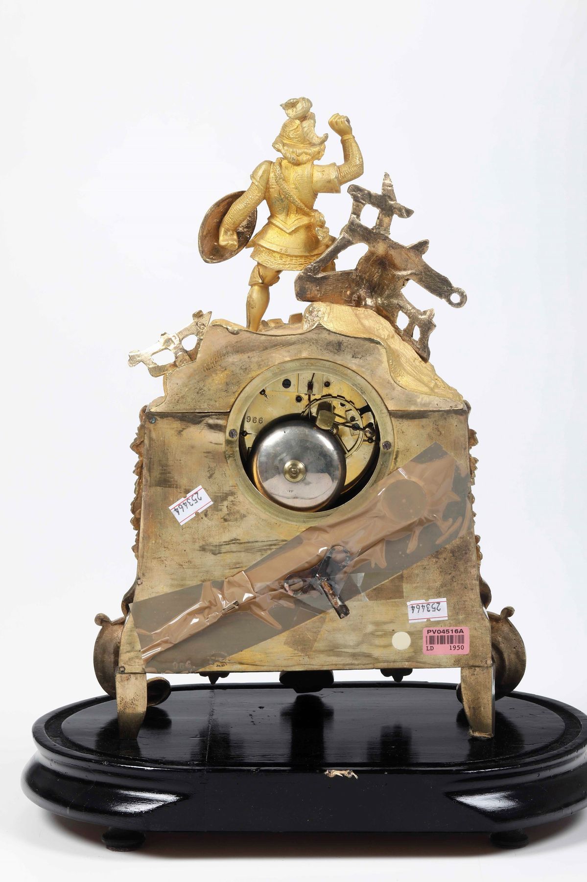 Orologio in Bronzo Dorato. XIX Secolo