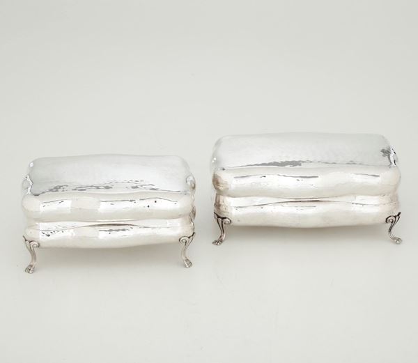 Due scatole in argento. Argenteria veneta del XX-XXI secolo
