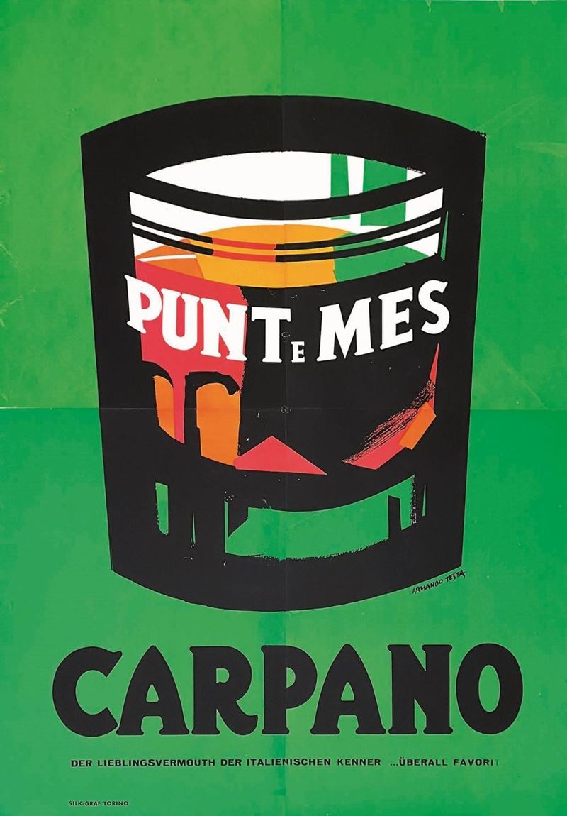 Armando Testa : Carpano Fluo Punt-e-Mes  - Auction Vintage Posters - Cambi Casa d'Aste