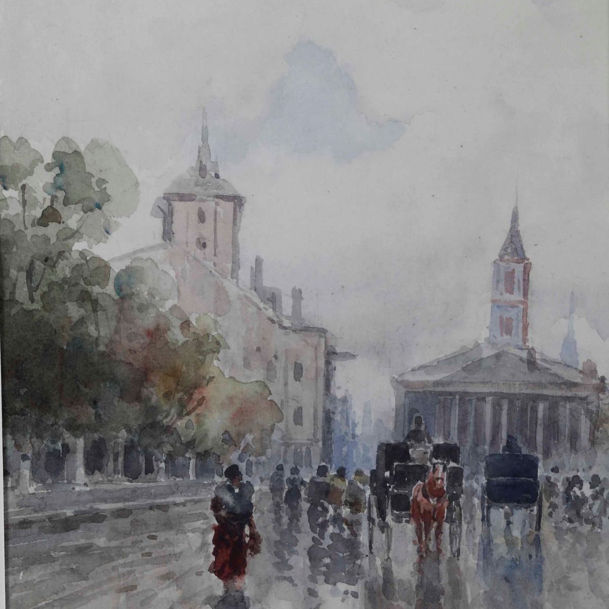 Aurelio Catti - Vedute Cittadine con Figure
