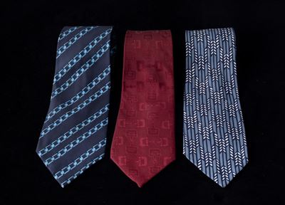 Lotto di 3 Cravatte Vintage Dior, Gucci e Ysl