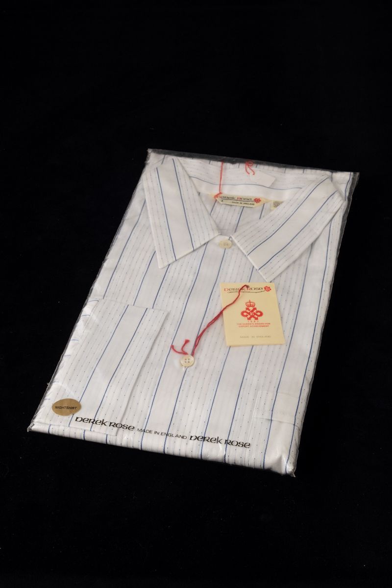 Camicia da Notte da Uomo Derek Rose Nuova in Confezione Originale