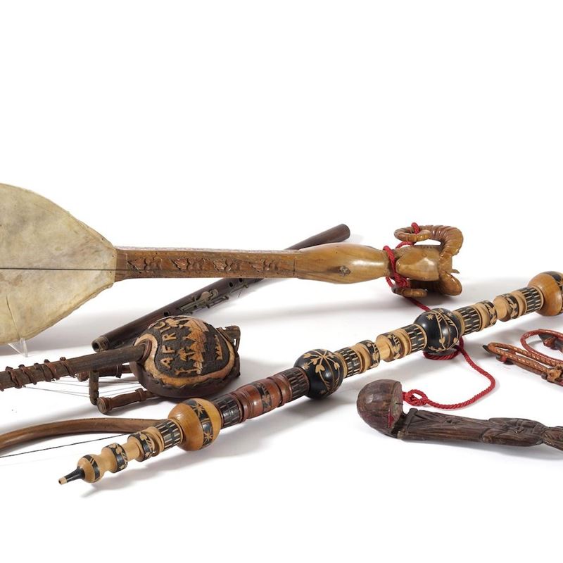 Lotto di strumenti musicali, Africa?  - Auction Antique September - Cambi Casa d'Aste