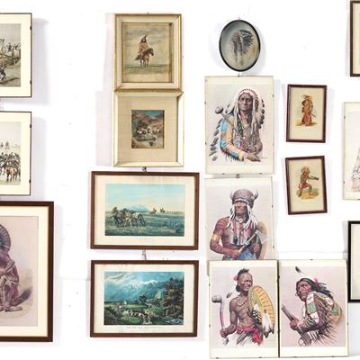 Lotto di Stampe con Indiani