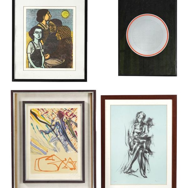 4 litografie di autori moderni Vanna Nicolotti, Zappino