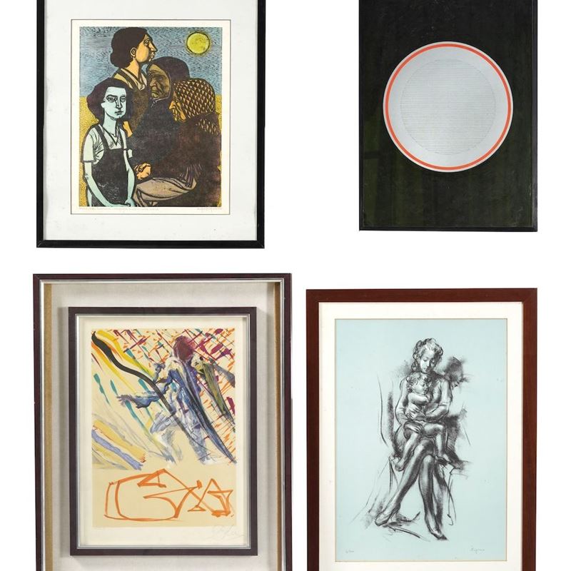 4 litografie di autori moderni Vanna Nicolotti, Zappino  - Asta Antiquariato Settembre - Cambi Casa d'Aste