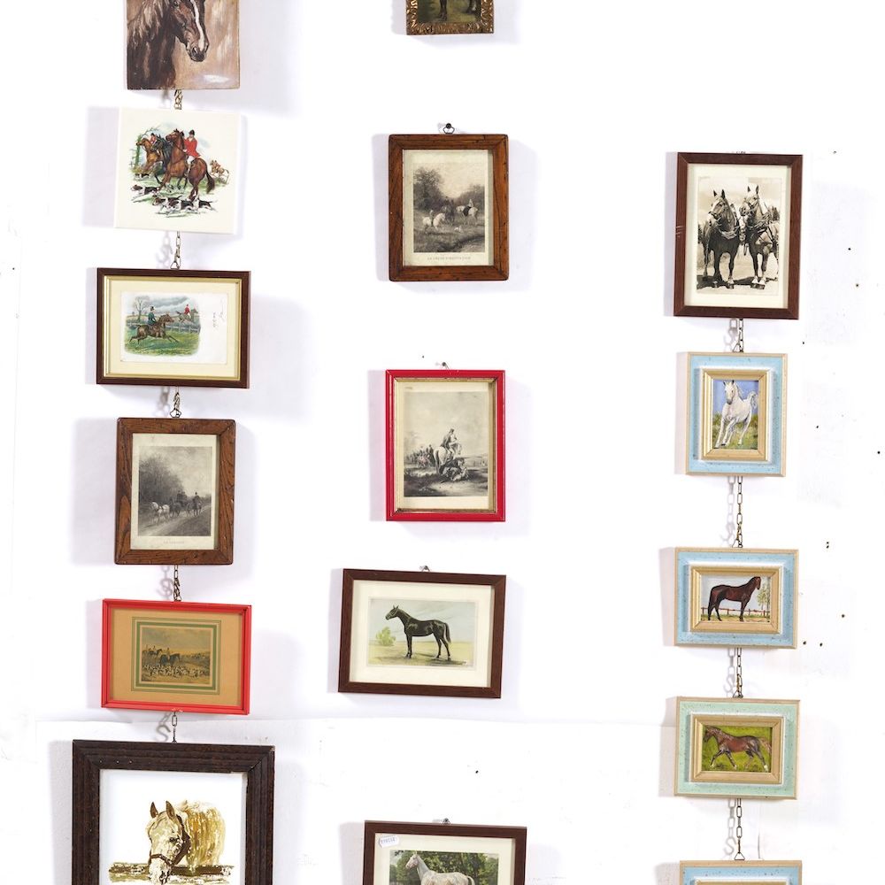 Lotto di Piccole Stampe a Tema Equino