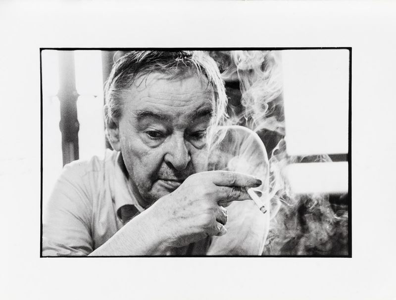 Giovanni Giovannetti : Romano Bilenchi  - stampa fotografica in b/n su carta Kodak - Asta Affordable Photos | Cambi Time - Cambi Casa d'Aste