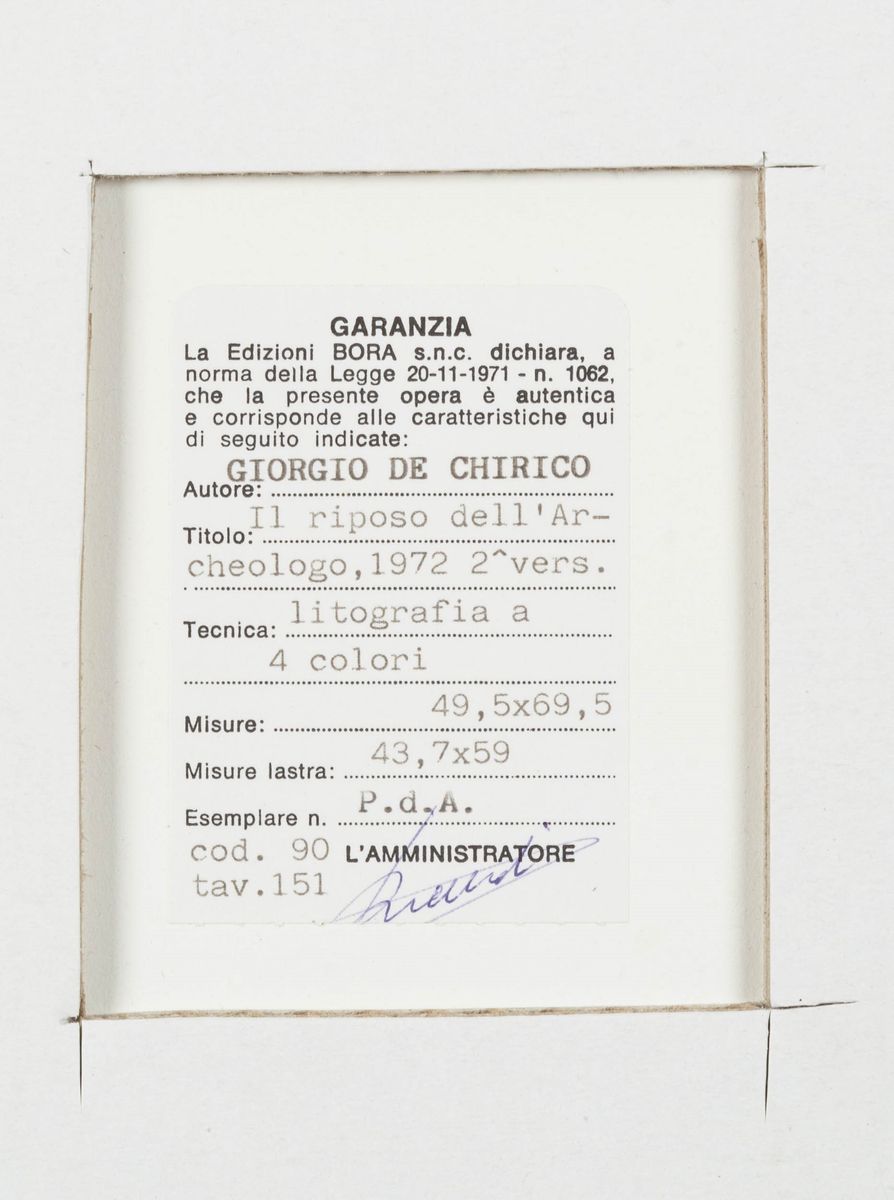 Giorgio De Chirico - Il Riposo Dell'archeologo