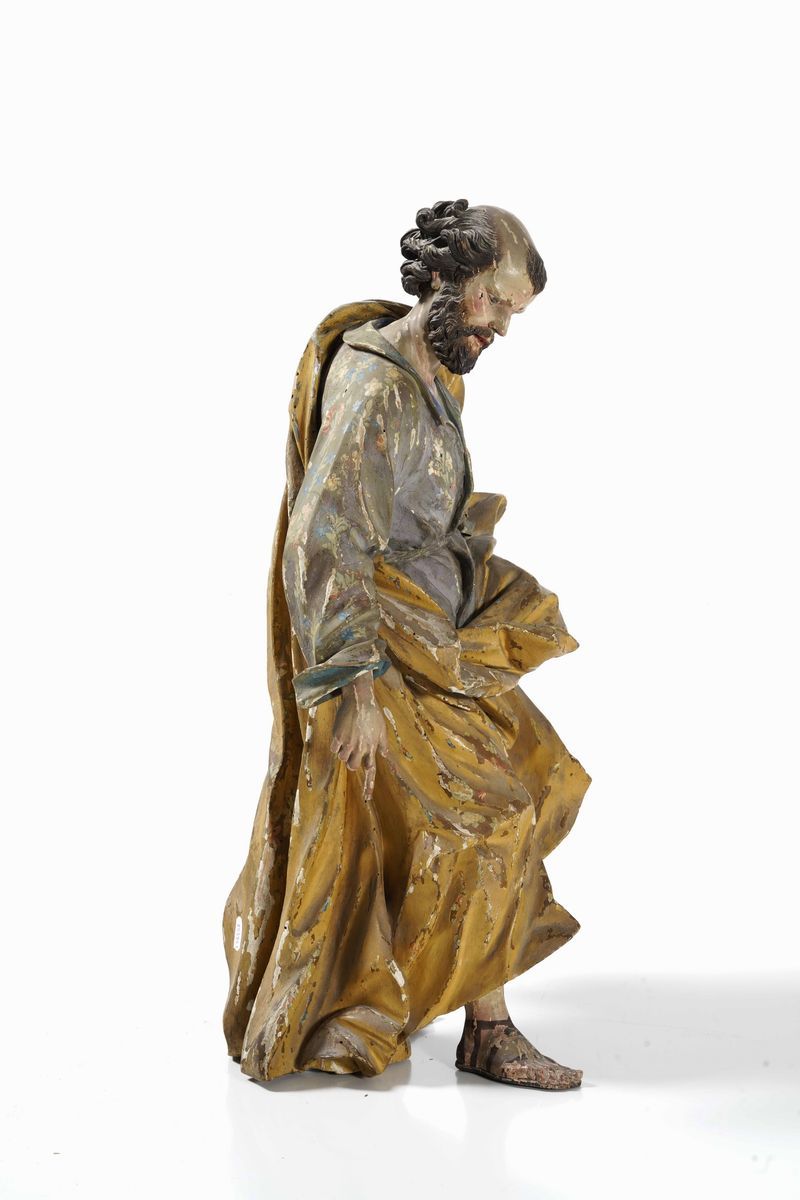 San Giuseppe. Scultura in Legno Policromo. XVIII-XIX Secolo