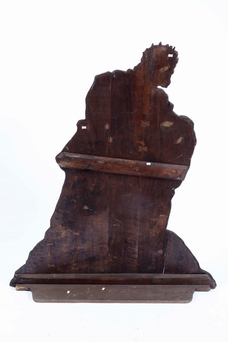 Re Magio Melchiorre. Silhouette. Cartone Dipinto Applicato su Tavola. XVIII-XIX Secolo