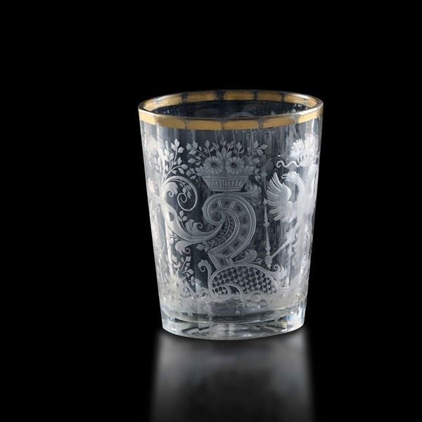 Bicchiere Probabilmente Boemia, XVIII secolo 