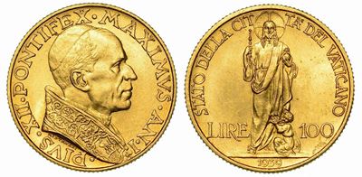 Vaticano. Pio XII, 1939-1958. 100 Lire 1939/a. i