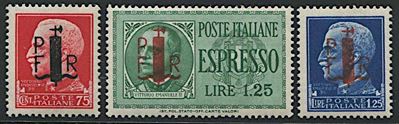 1944, Regno D’italia, Emissioni Locali, Alessandria, Serie di 6 Valori.