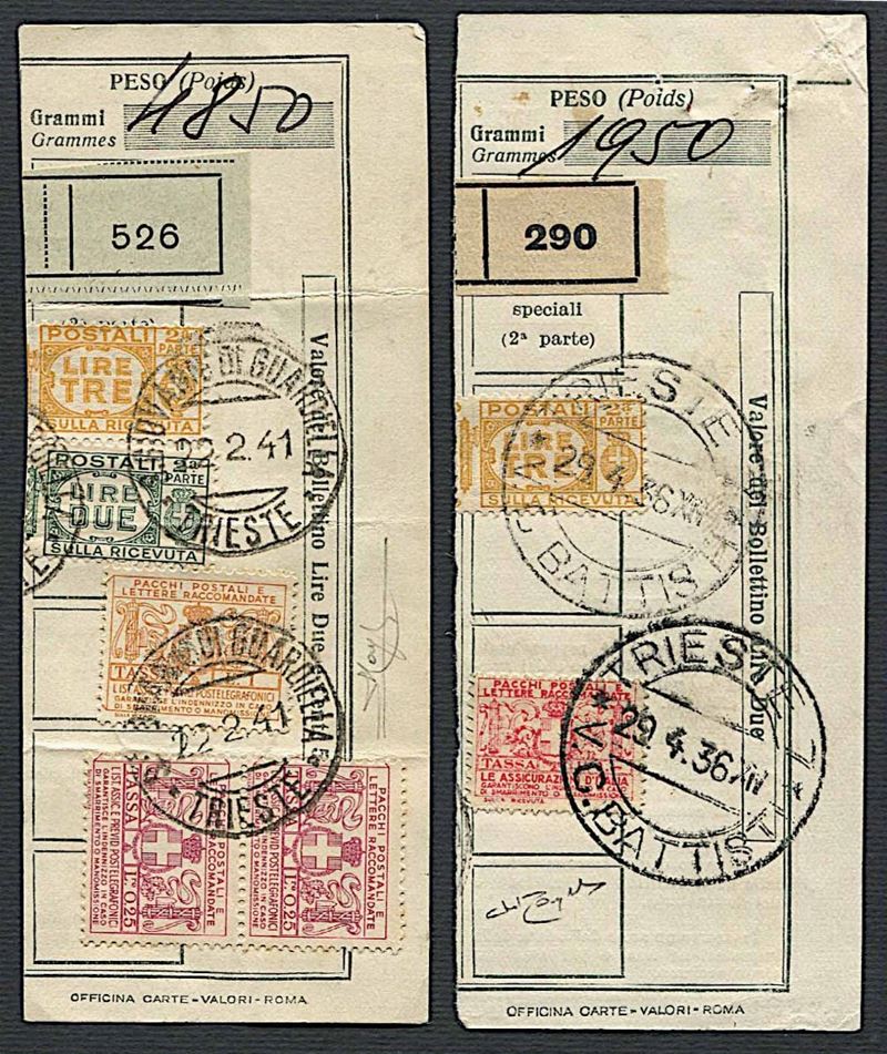 1926/1936, Regno d’Italia, Francobolli Assicurativi.  - Auction Philately - Cambi Casa d'Aste