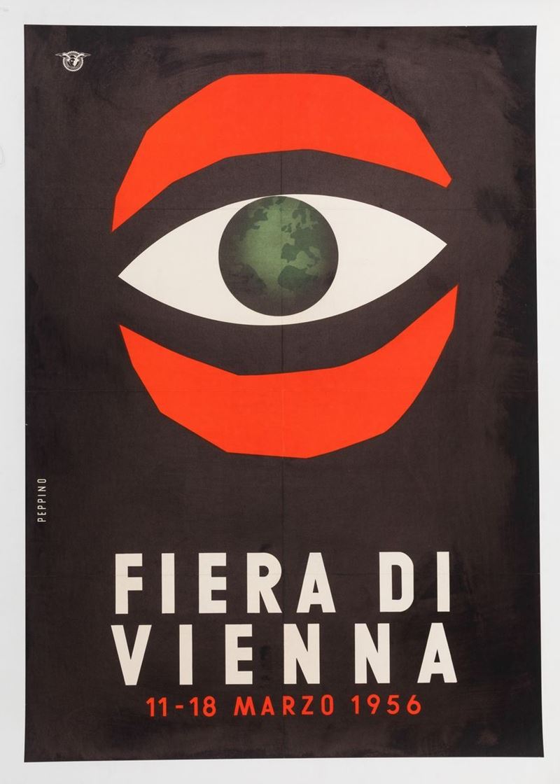 Peppino : Fiera di Vienna 11-18 Marzo 1956  - Asta Manifesti d'Epoca - Cambi Casa d'Aste