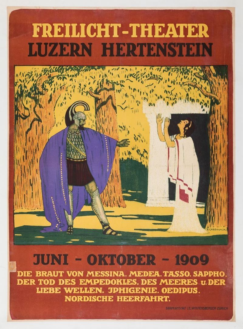 Emil Cardinaux : Freilicht Theater Luzern Hertenstein  - Auction Vintage Posters - Cambi Casa d'Aste