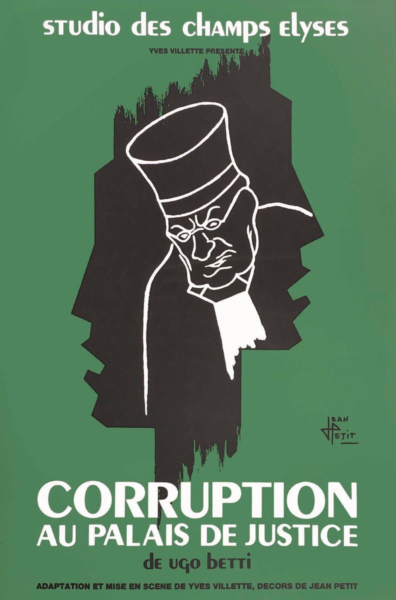 Jean Petit : Corruption au Palais de Justice  - Auction Vintage Posters - Cambi Casa d'Aste