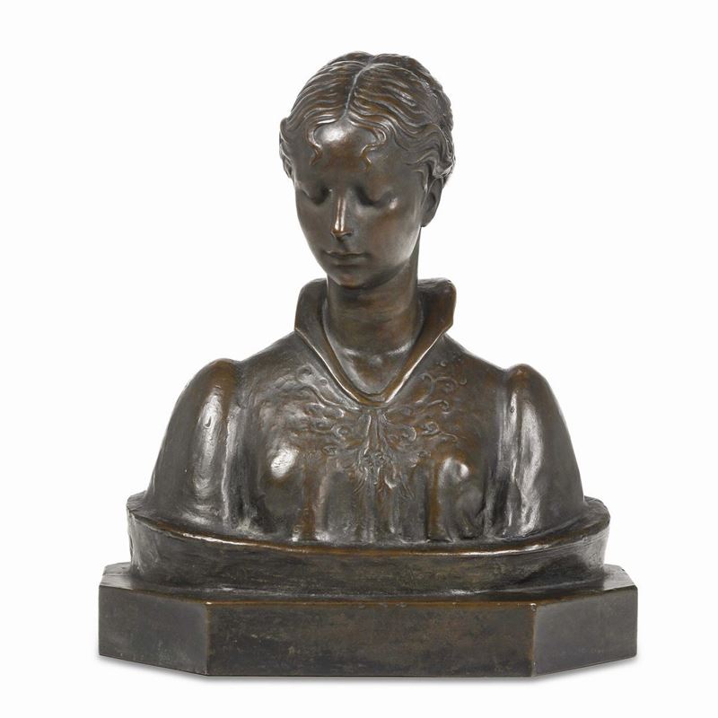 Fonditore del XX secolo Busto di gentildonna rinascimentale  - Auction Sculpture of 19th and 20th Century - Cambi Casa d'Aste