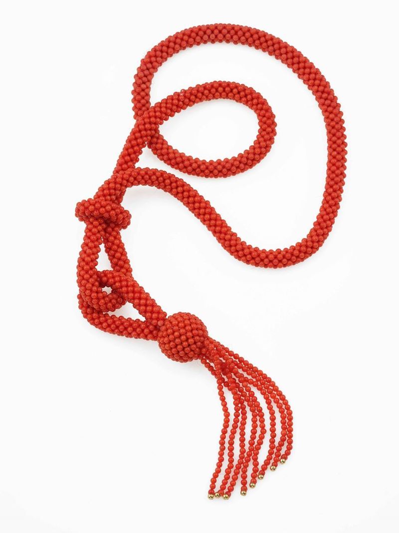 Coral sautoir  - Auction Fine and Coral Jewels - Cambi Casa d'Aste