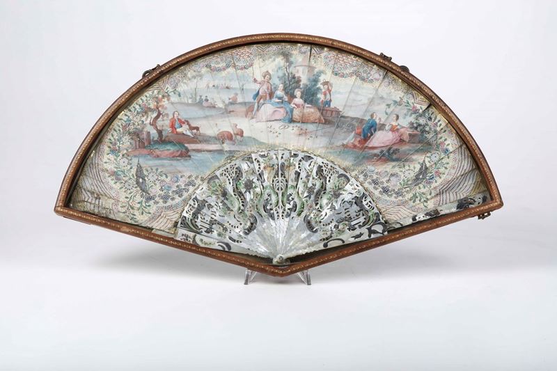 Ventaglio con pagina in carta, XVIII-XIX secolo  - Auction Antique June | Cambi Time - Cambi Casa d'Aste